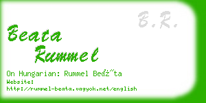 beata rummel business card